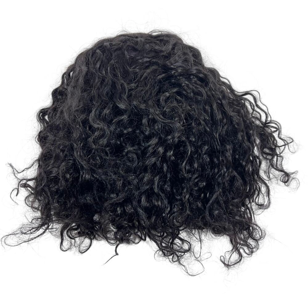 Luvme Hair Short Curly Human Hair Wig Black with Accessories